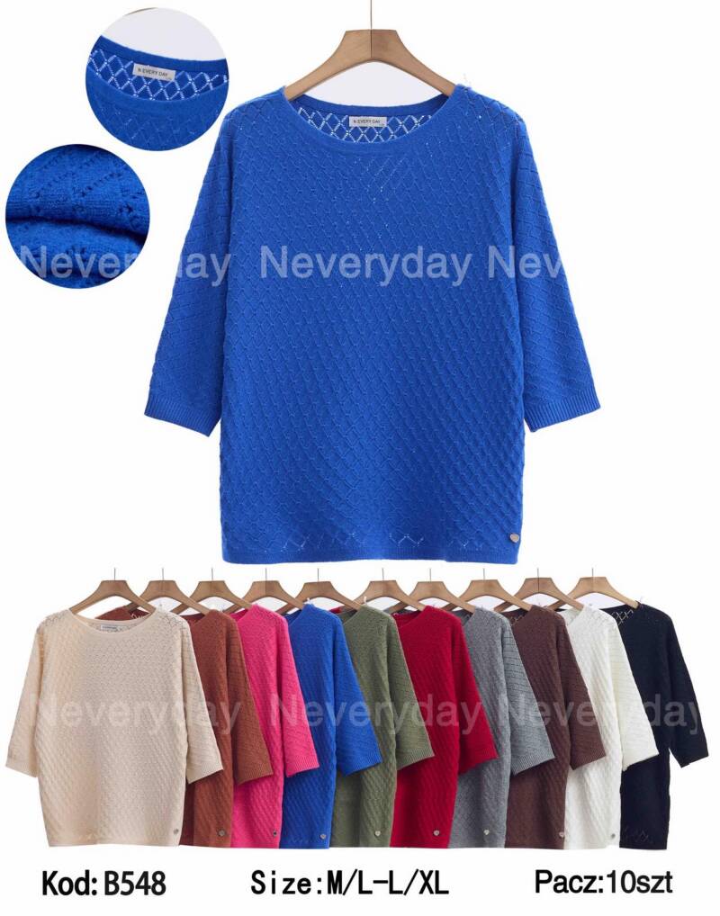 Swetry damskie Roz M/L-L-XL, Mix Kolor Paczka 10 szt